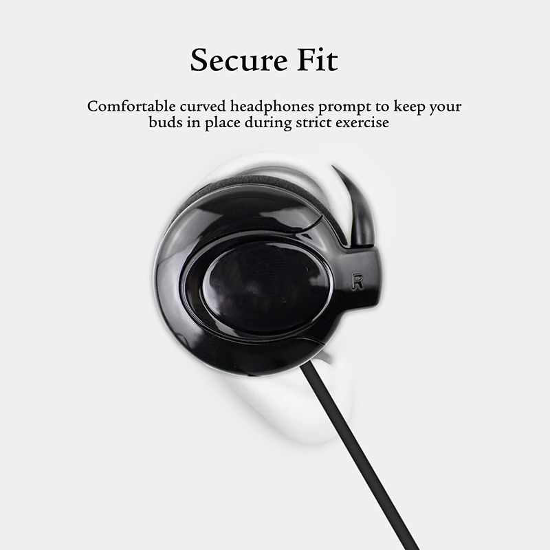 Gambar produk Shini Headphone Kabel Microphone Earhook Clip-on Sporty Jack 3.5mm - SN360 - 3
