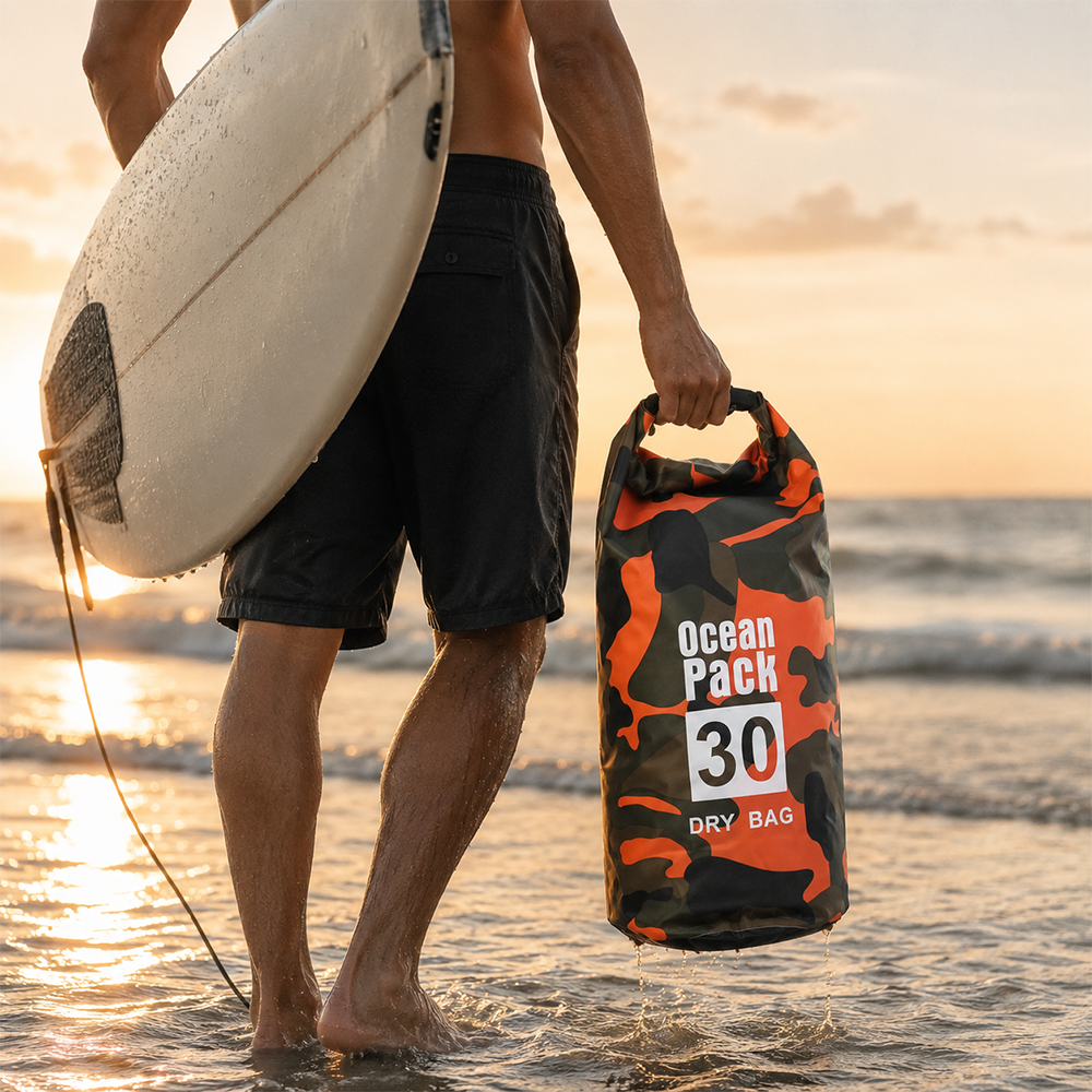 Ocean Pack Dry Bag Waterproof Backpack Strap Tas Tahan Air PVC Nilon 30L - XAZ9 Gambar produk Ocean Pack Dry Bag Waterproof Backpack Strap Tas Tahan Air PVC Nilon 30L - XAZ9 - 5