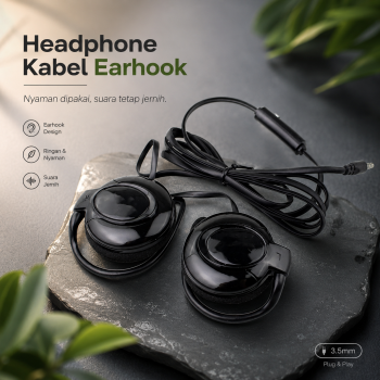 Shini Headphone Kabel Microphone Earhook Clip-on Sporty Jack 3.5mm - SN360