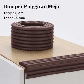 TaffHOME Bumper Pinggiran Meja Table Edge Corner W Shape 80mm 2M - L-8104
