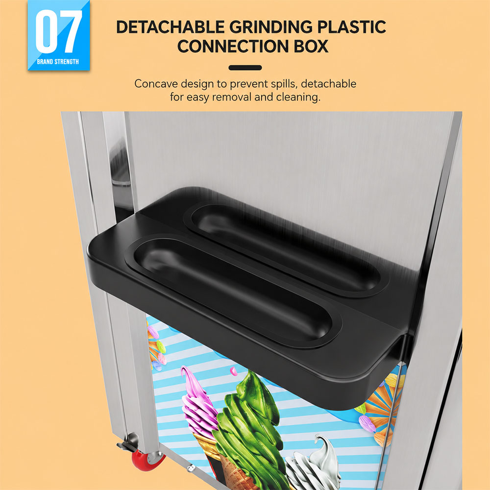 DUTRIE Ice Cream Maker Commercial Mesin Pembuat Es Krim 3 Rasa 1600 W - ZB-BQL268YL Gambar produk DUTRIE Ice Cream Maker Commercial Mesin Pembuat Es Krim 3 Rasa 1600 W - ZB-BQL268YL - 7