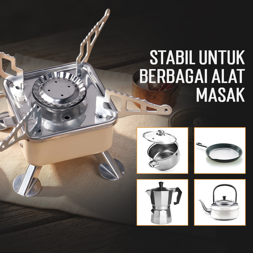 KOVAB Kompor Gas Portable Lipat Outdoor Ultralight Camping Stove - K-202 Gambar produk KOVAB Kompor Gas Portable Lipat Outdoor Ultralight Camping Stove - K-202 - 3