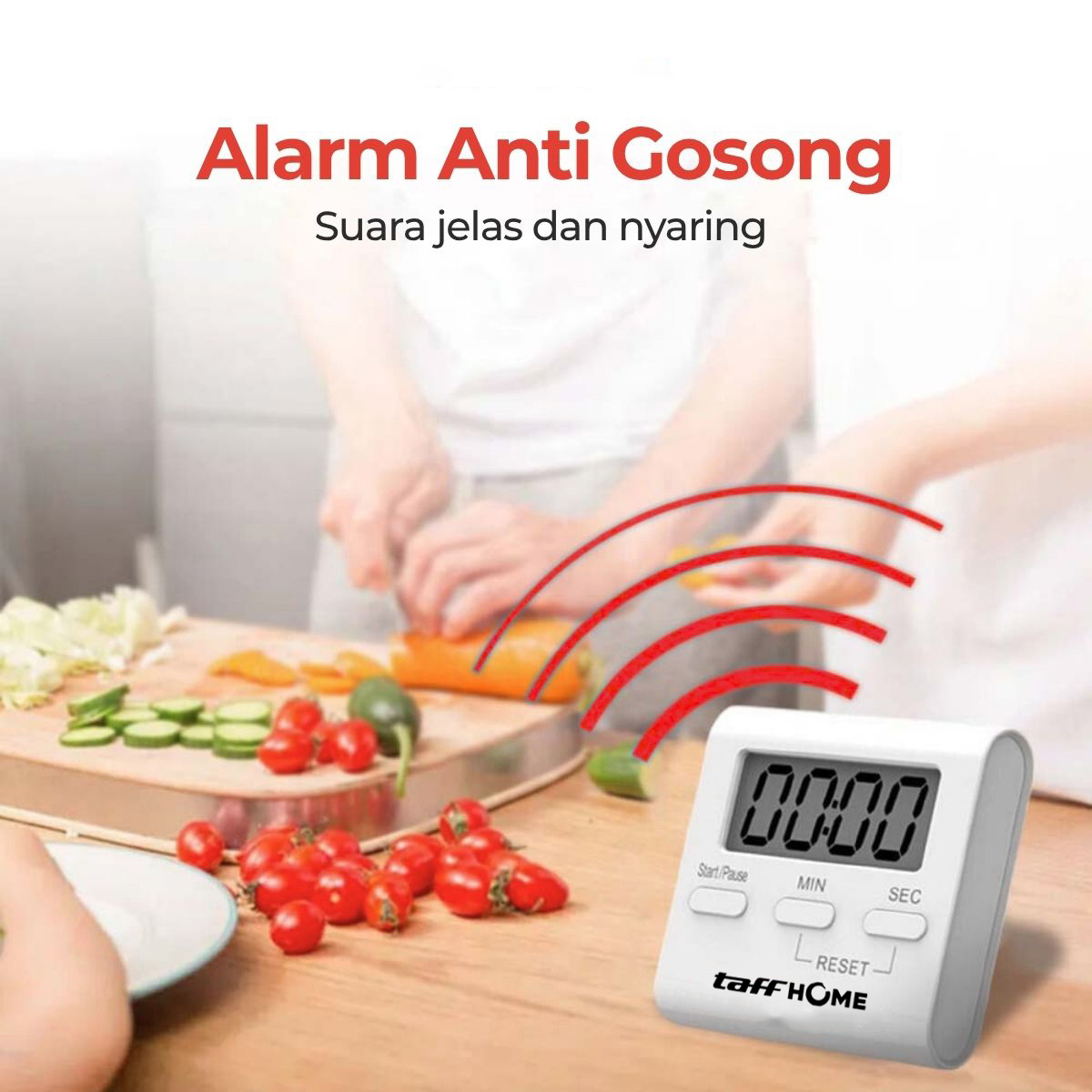 TaffHOME Timer Masak Dapur Digital Magnetic Alarm Kitchen Countdown - T10 Gambar produk TaffHOME Timer Masak Dapur Digital Magnetic Alarm Kitchen Countdown - T10 - 1