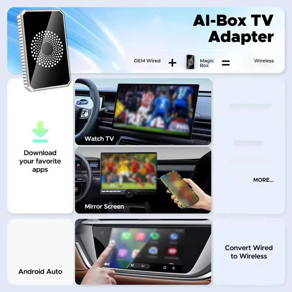 Hicar CarPlay AI Box Wireless 3in1 Android 13 HDMI H618 Quad Core 16GB - A11K Gambar produk Hicar CarPlay AI Box Wireless 3in1 Android 13 HDMI H618 Quad Core 16GB - A11K - 5