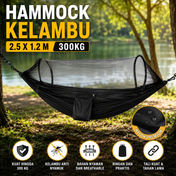 NATURY Hammock Kelambu Ayunan Gantung Camping Outdoor Quick Opening - J500