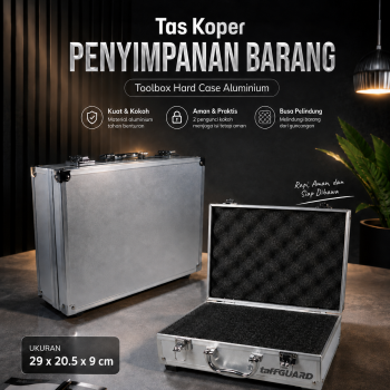 TaffGUARD Tas Koper Penyimpanan Barang Toolbox Hard Case Aluminium - LE05