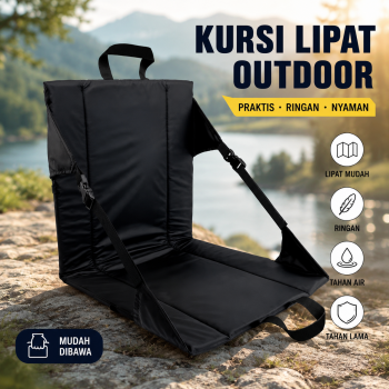 OKRAFT Kursi Lipat Outdoor Camping Portable Stadium Seat Chair - SS-10