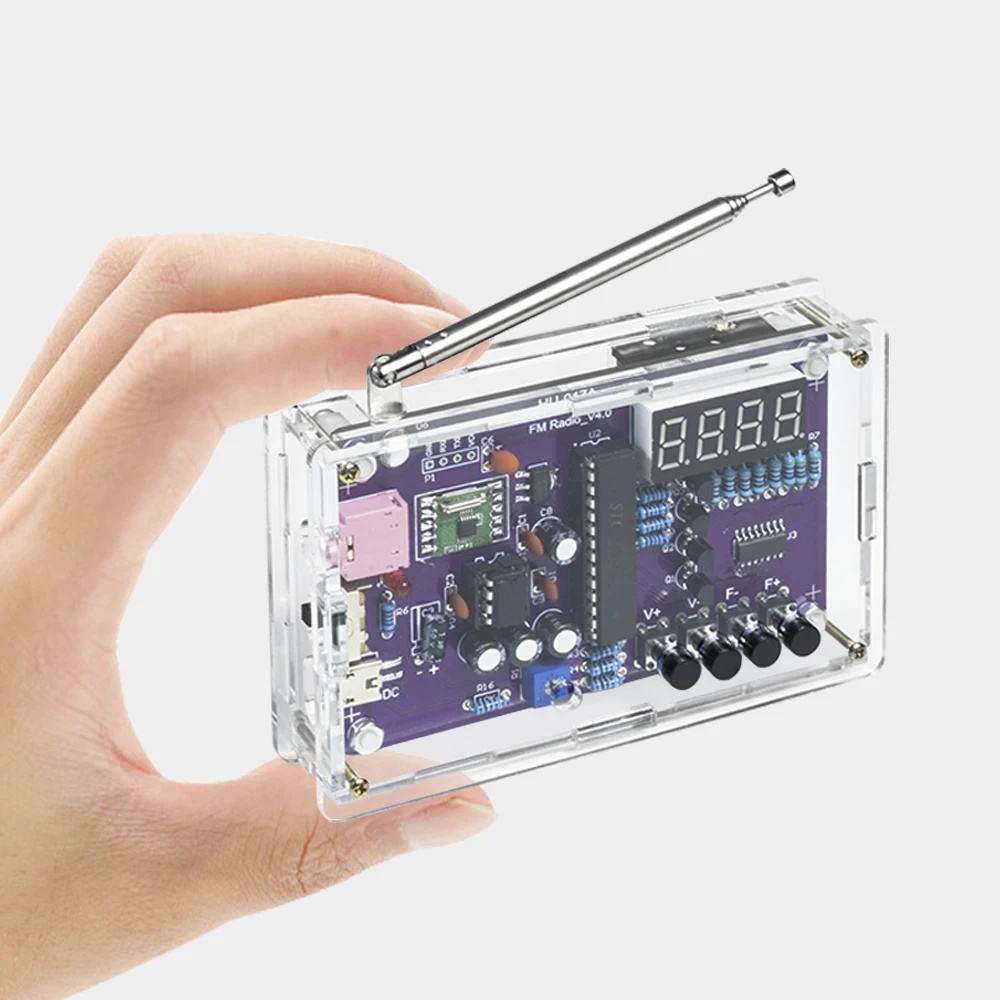 DIYLEARN Radio FM DIY Portable RDA5807 Module Frequency 87-108MHz - HU-017B Gambar produk DIYLEARN Radio FM DIY Portable RDA5807 Module Frequency 87-108MHz - HU-017B - 6