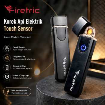 Firetric Korek Api Elektrik Fingerprint Touch Sensor Lighter Windproof - JL706
