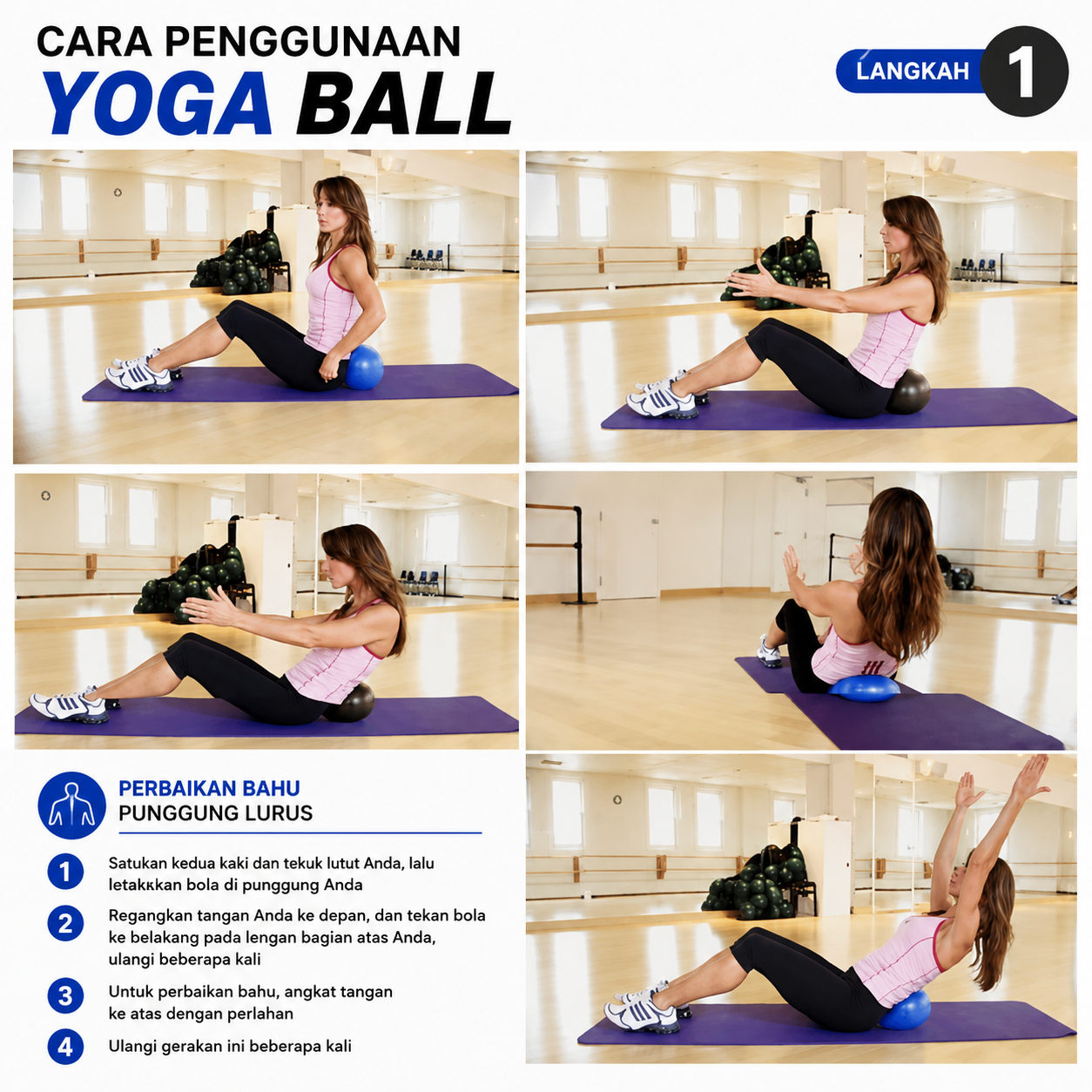LIVELY Bola Yoga Gym Ball Pilates Fitness PVC Anti Slip 25cm - H1H21 Gambar produk LIVELY Bola Yoga Gym Ball Pilates Fitness PVC Anti Slip 25cm - H1H21 - 2