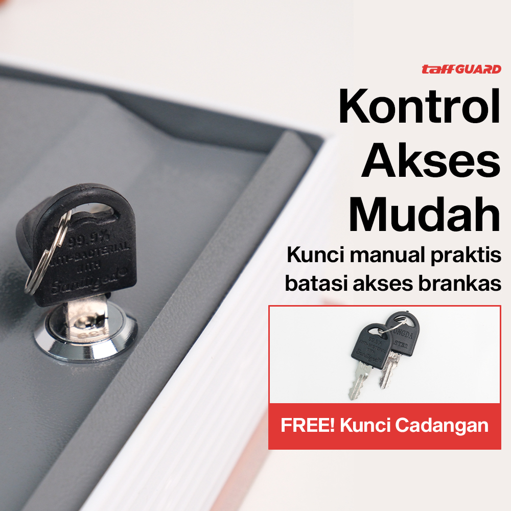 TaffGUARD Kotak Buku Novel Hidden Security Box Book Key Lock Size S - KB-20L Gambar produk TaffGUARD Kotak Buku Novel Hidden Security Box Book Key Lock Size S - KB-20L - 2
