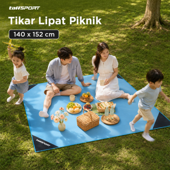 Gambar produk TaffSPORT Tikar Lipat Matras Camping Piknik Waterproof Mat 1.4x1.52M - FS-007