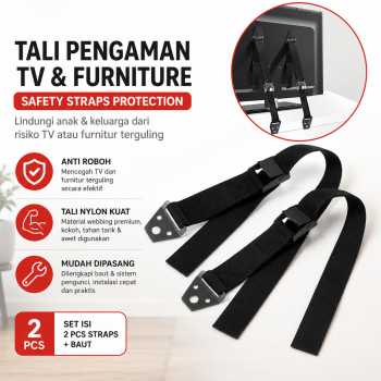 Gambar produk Kizz Tali Pengaman TV Safety Furniture Strap Protection Anti-Tilt 2PCS - Kz01