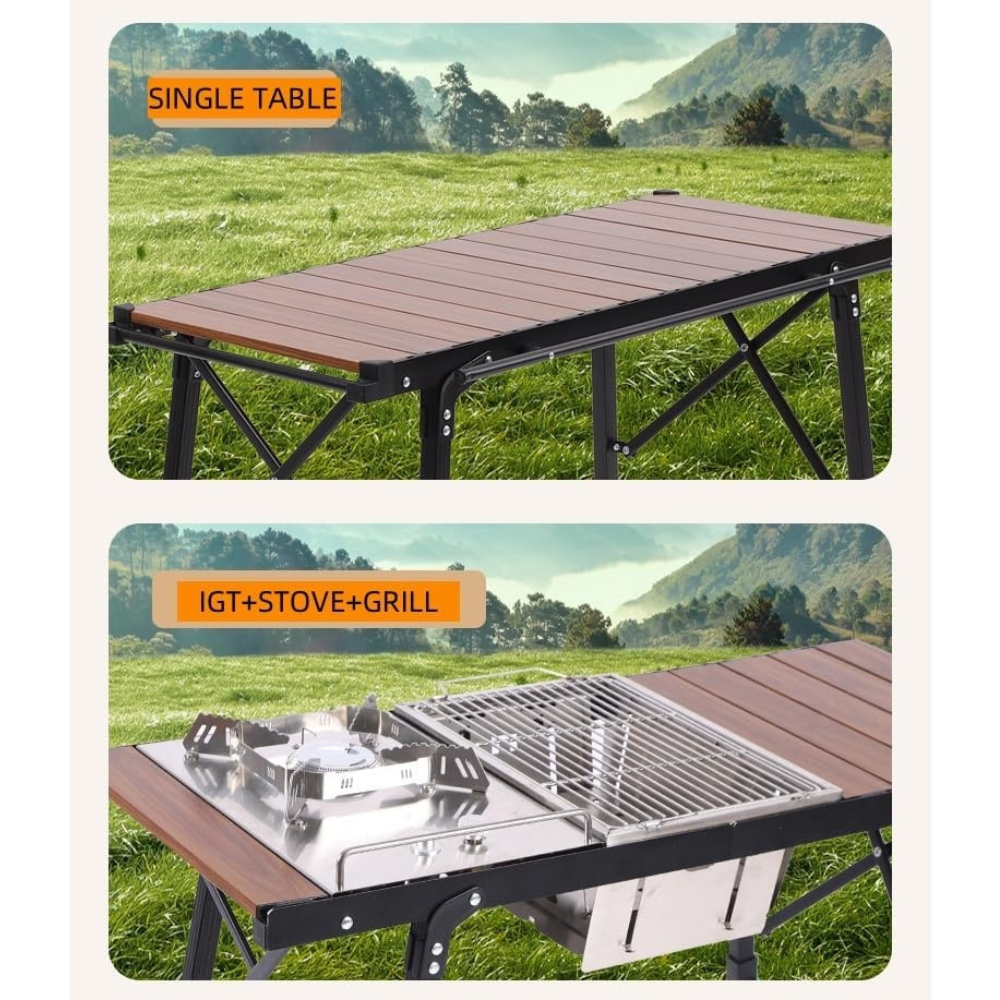 Foretan Meja Lipat IGT Camping Foldable Portable Table Aluminium Plate - TY-IGT2 Gambar produk Foretan Meja Lipat IGT Camping Foldable Portable Table Aluminium Plate - TY-IGT2 - 2
