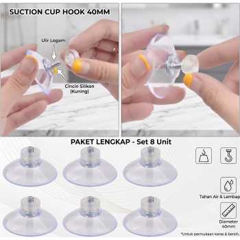 GDR Alat Tempel Dinding Mushroom Head Suction Cup Hook 40mm - G310