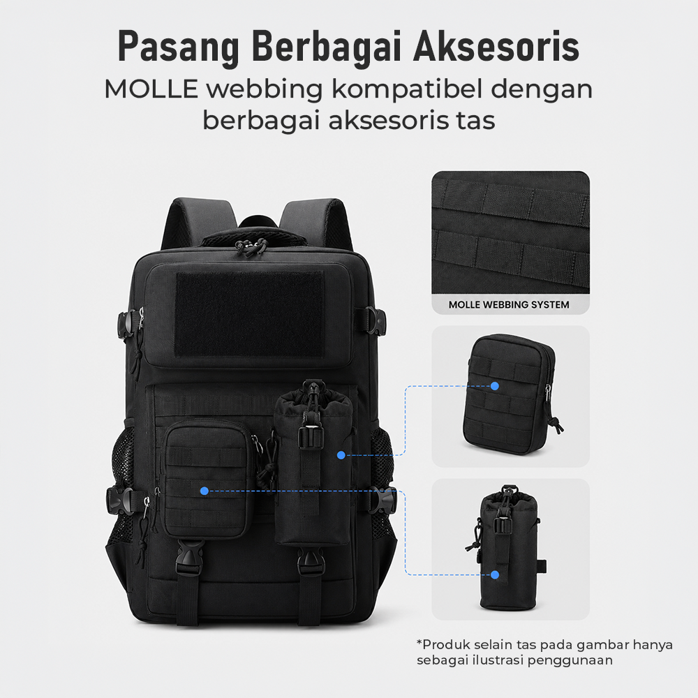 MOJOYCE Tas Ransel Kanvas Traveling Hiking Backpack Oxford Waterproof - MJ700 Gambar produk MOJOYCE Tas Ransel Kanvas Traveling Hiking Backpack Oxford Waterproof - MJ700 - 2