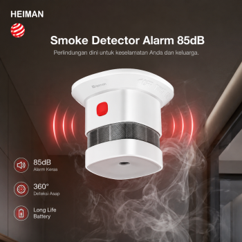 HEIMAN Smoke Detector Alarm Alat Pendeteksi Asap Kebakaran 85dB - HS1SA