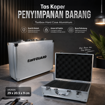 TaffGUARD Tas Koper Penyimpanan Barang Toolbox Hard Case Aluminium - LE05