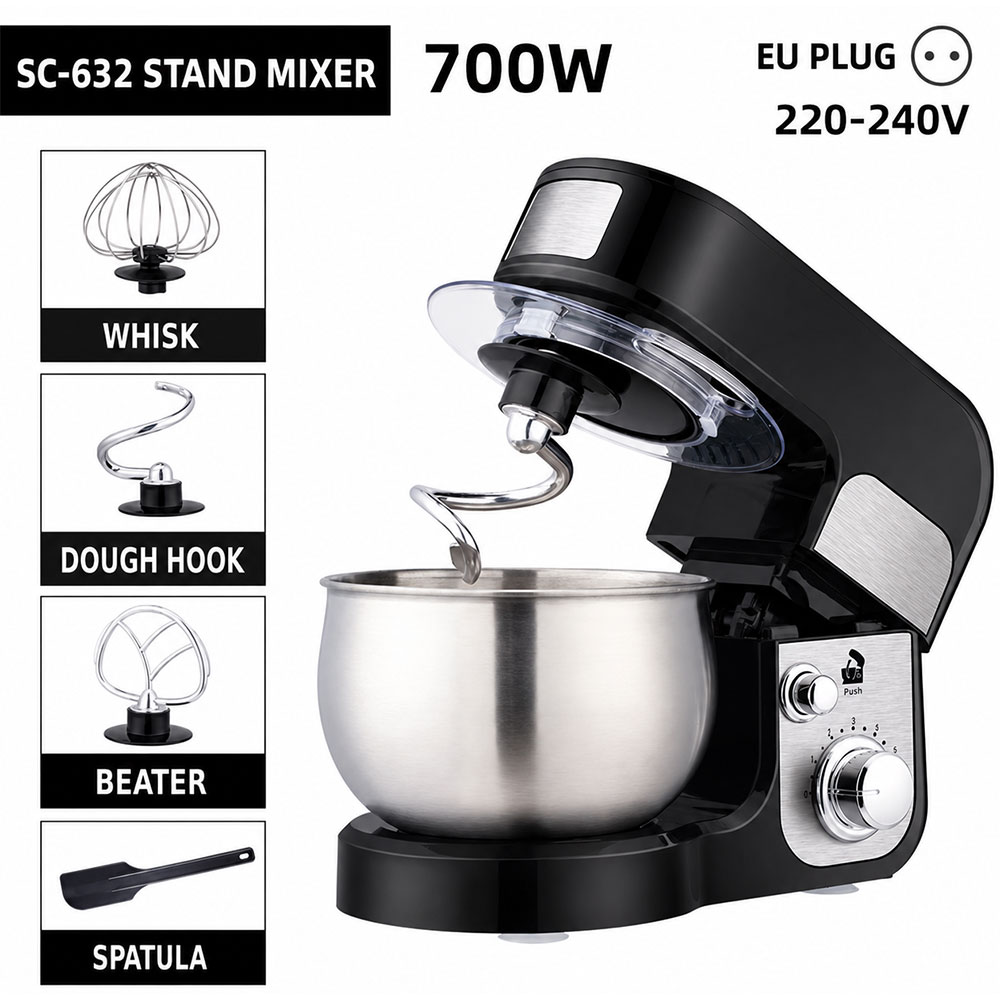 BLUN Stand Mixer Kitchen Machine 6 Speed Baking Pengaduk Adonan 3L - SC-632 Gambar produk BLUN Stand Mixer Kitchen Machine 6 Speed Baking Pengaduk Adonan 3L - SC-632 - 5