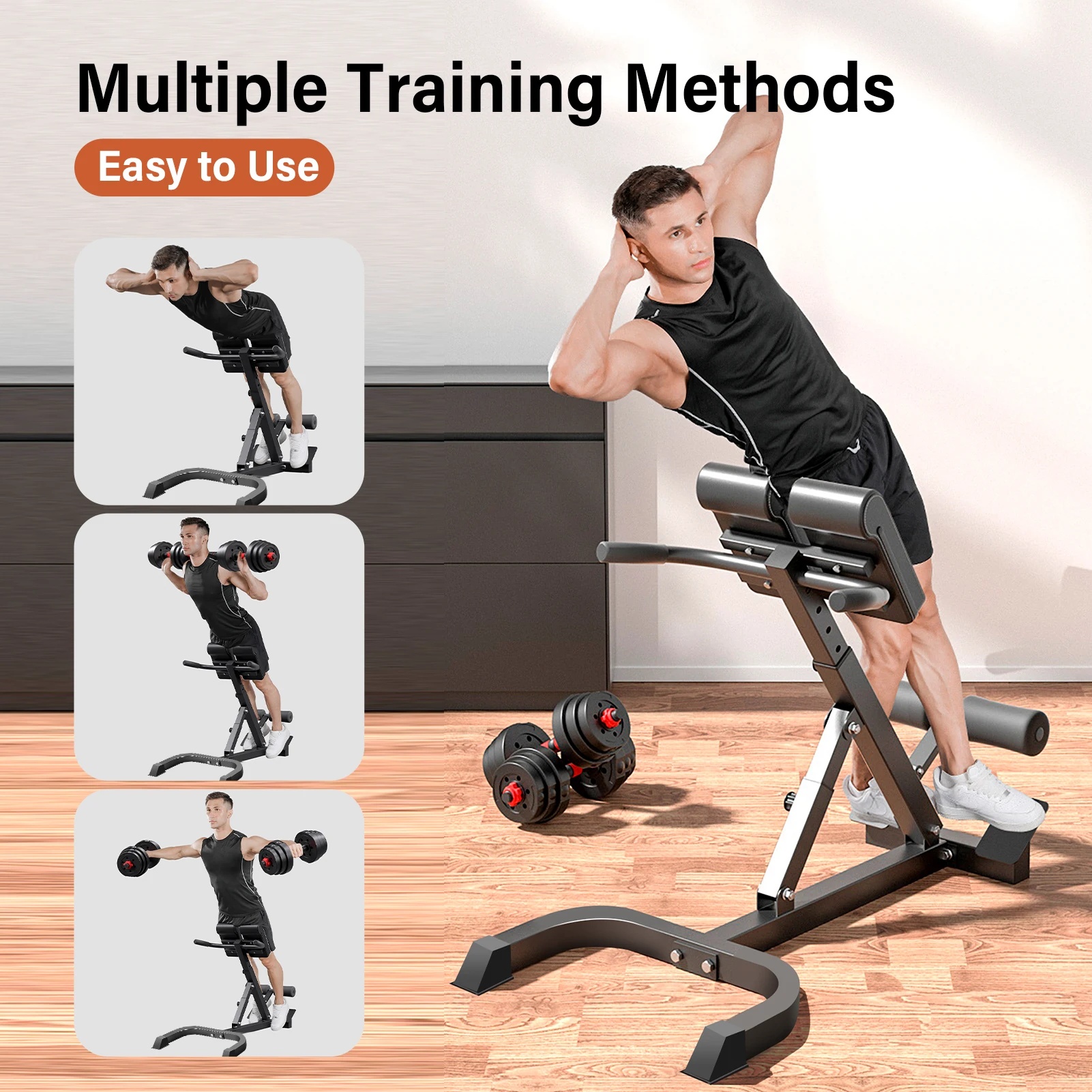 WEHAVE Alat Fitness Gym Roman Chair Hyperextension Bench Press Squat - RC001 Gambar produk WEHAVE Alat Fitness Gym Roman Chair Hyperextension Bench Press Squat - RC001 - 7
