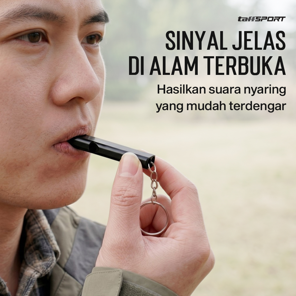 TaffSPORT Gantungan Kunci Peluit Aluminium Outdoor Whistle - Z648 Gambar produk TaffSPORT Gantungan Kunci Peluit Aluminium Outdoor Whistle - Z648 - 1