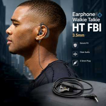 LINATCHO Earphone Headset Walkie Talkie FBI Y Head 3.5mm - LN35
