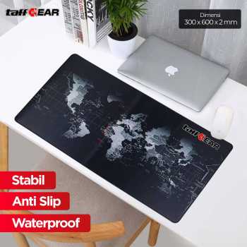 Gambar produk TaffGEAR Gaming Mouse Pad Desk Mat Peta Dunia Anti Slip Waterproof 300x600x2mm - MP002