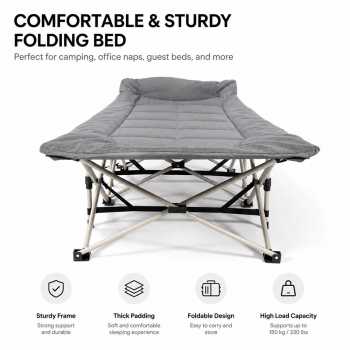 Gambar produk REDCAMP Ranjang Lipat Kursi Malas Velved Portable Folding Escort Bed - NG10 - 2