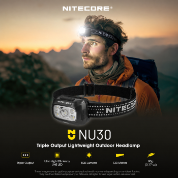 NITECORE Senter Kepala Headlamp LED Triple Output IP66 500 Lumens - NU30