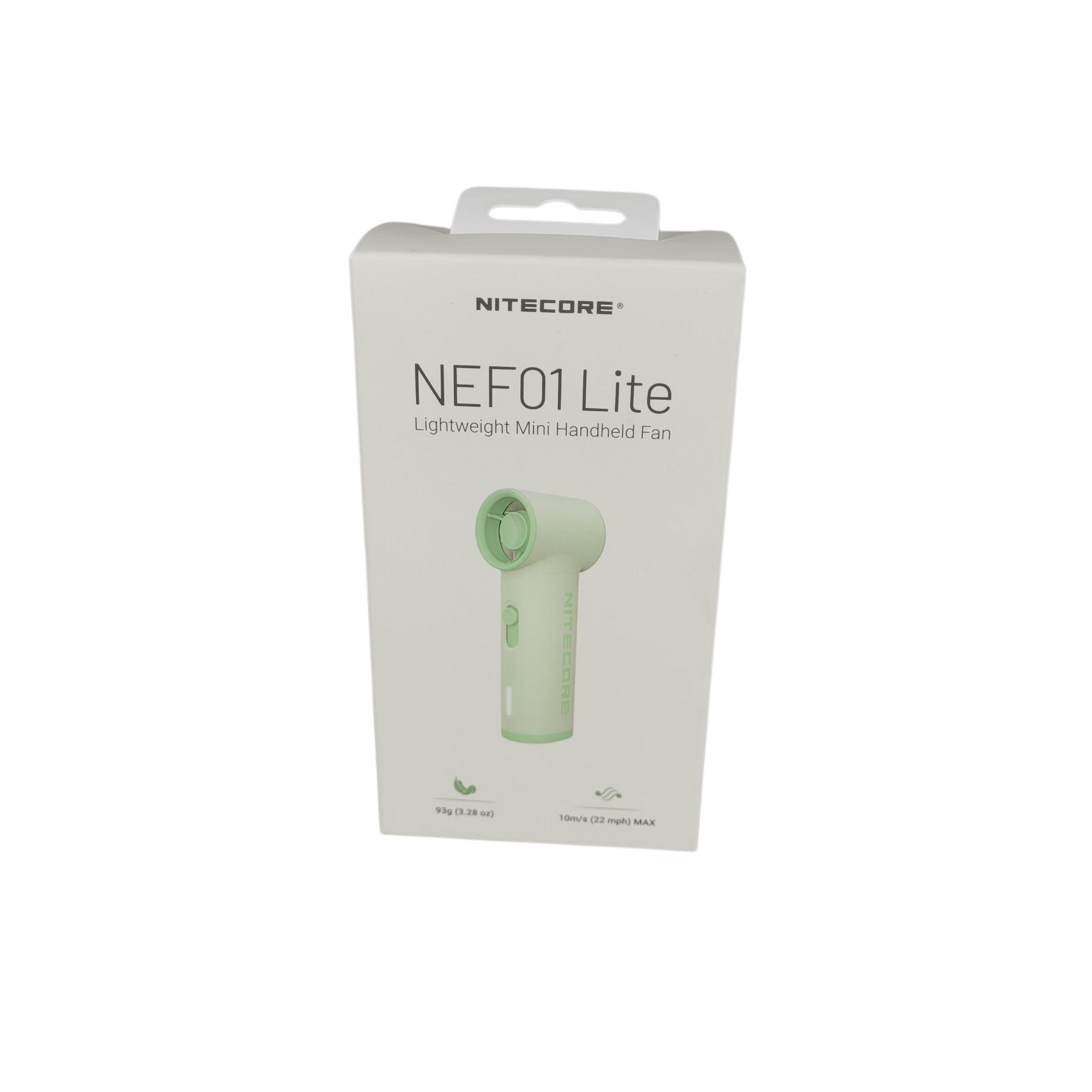 Gambar produk NITECORE Kipas Angin Mini Portable 5 Speed Level 2600mAh - NEF01 Lite - Kemasan