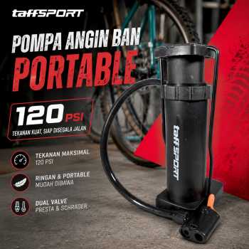 TaffSPORT Pompa Angin Sepeda Serbaguna Portable Pump 120 PSI - PM40