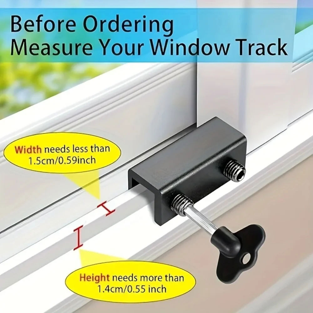 Knad Grendel Kunci Jendela Geser Sliding Window Locks with Key - KAK-1000 Gambar produk Knad Grendel Kunci Jendela Geser Sliding Window Locks with Key - KAK-1000 - 3