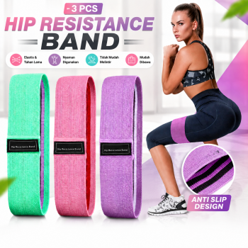 APTITUD Resistance Band Set Fitness Gym Yoga Pilates Anti Slip 3 PCS - AD3
