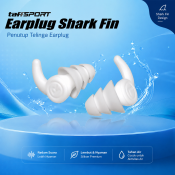 TaffSPORT Penutup Telinga Earplug Shark Fin Waterproof Silicone - MR99B