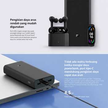 Gambar produk Xiaomi Power Bank 20000mAh Fast Charging Multi Port USB Type C 50W - PB2050SZM - 3