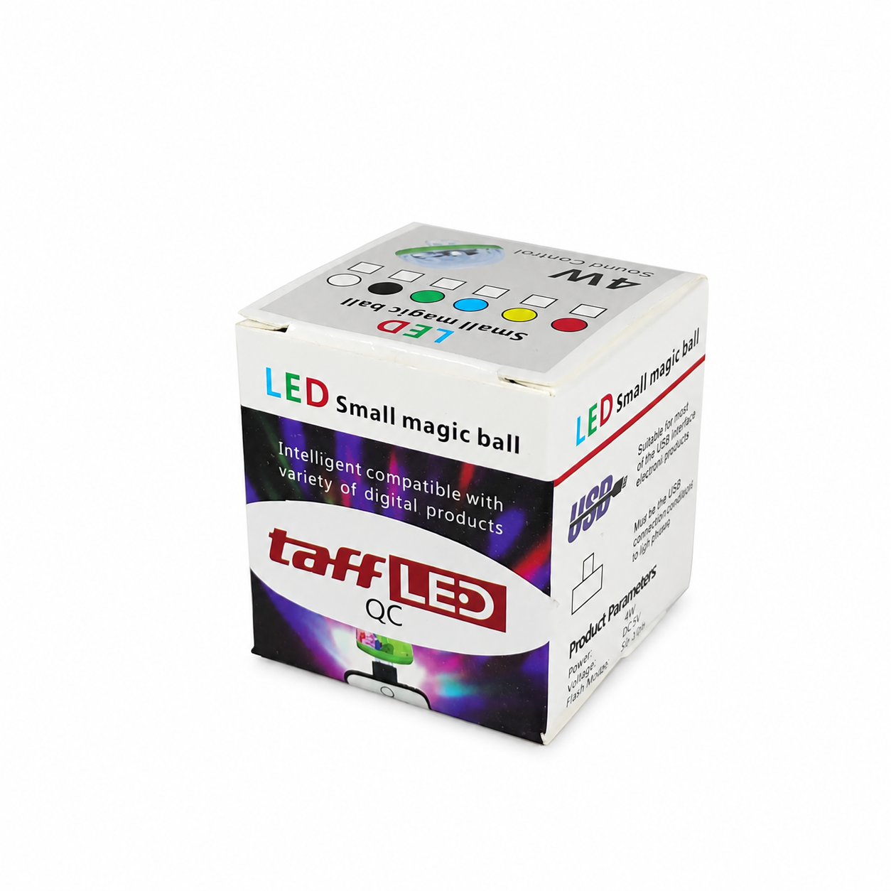 TaffLED Lampu Proyektor Disco Sensor Suara LED RGB USB 4W - HS-WT-006 Gambar produk TaffLED Lampu Proyektor Disco Sensor Suara LED RGB USB 4W - HS-WT-006 - Kemasan