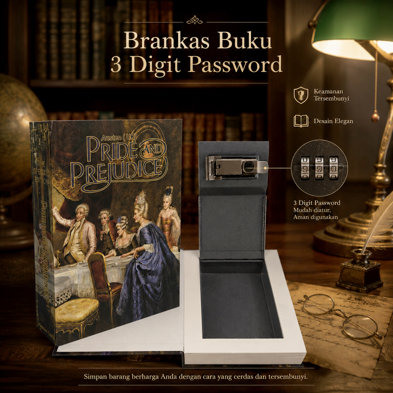 ELESABOX Brankas Buku Kamus Password Anti Maling Hidden Safe Box Pride and Prejudice - KB-22P Gambar produk ELESABOX Brankas Buku Kamus Password Anti Maling Hidden Safe Box Pride and Prejudice - KB-22P - Utama