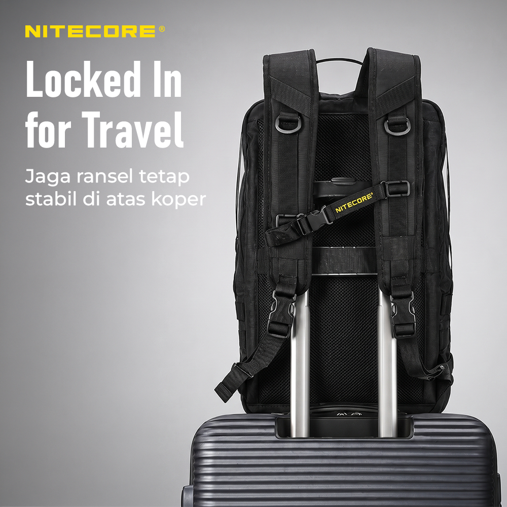 NITECORE Tas Ransel Laptop 15.6 Inch 600D Polyester MOLLE Sistem 23L - BP23 Gambar produk NITECORE Tas Ransel Laptop 15.6 Inch 600D Polyester MOLLE Sistem 23L - BP23 - 6