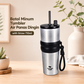 One Two Cups Botol Minum Tumbler Air Panas Dingin with Straw 710ml - YS-1000