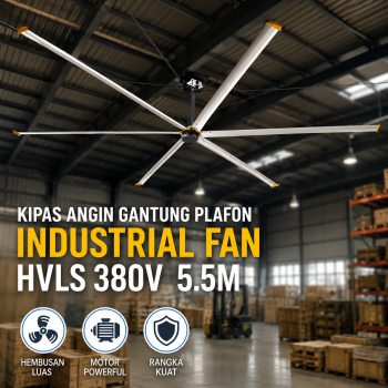 SOVE Titan Kipas Angin Gantung Plafon Industrial Fan HVLS 380V 5.5M - TR226