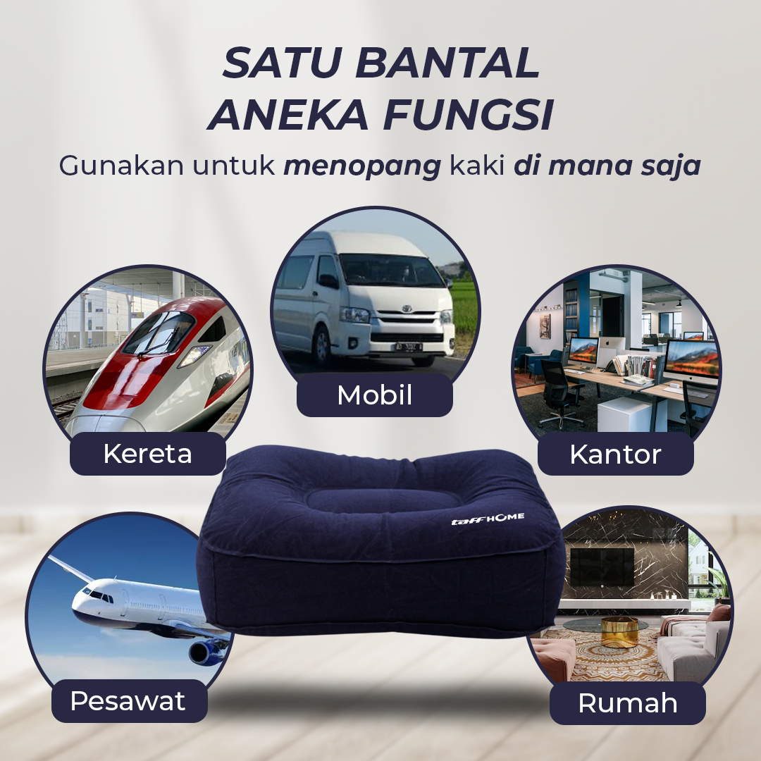 TaffHOME Bantal Angin Kaki Portabel Inflatable Relaxing Feet Pillow - IAF-05 Gambar produk TaffHOME Bantal Angin Kaki Portabel Inflatable Relaxing Feet Pillow - IAF-05 - 5