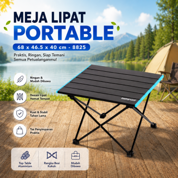TaffSPORT Meja Lipat Outdoor Piknik Camping Portable 68x46.5x40cm - 8825