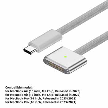 Gambar produk LISEN Kable Charger USB Type C to MagSafe 3 Fast Charging 140W 2M - AO50 - 6