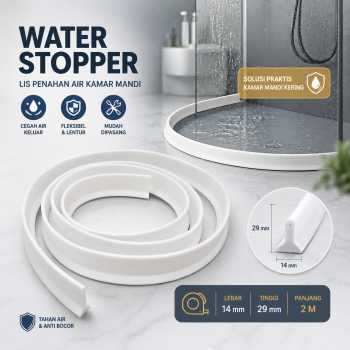 TaffHOME Penahan Air Kamar Mandi WC Water Stopper Silikon Strip - AHW58