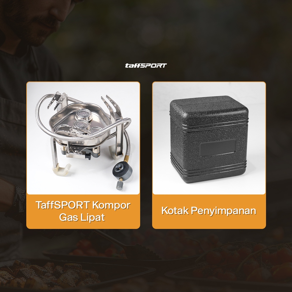 Gambar produk TaffSPORT Kompor Gas Portable Lipat Outdoor 4 Burner Camping Stove - OD543 - 8