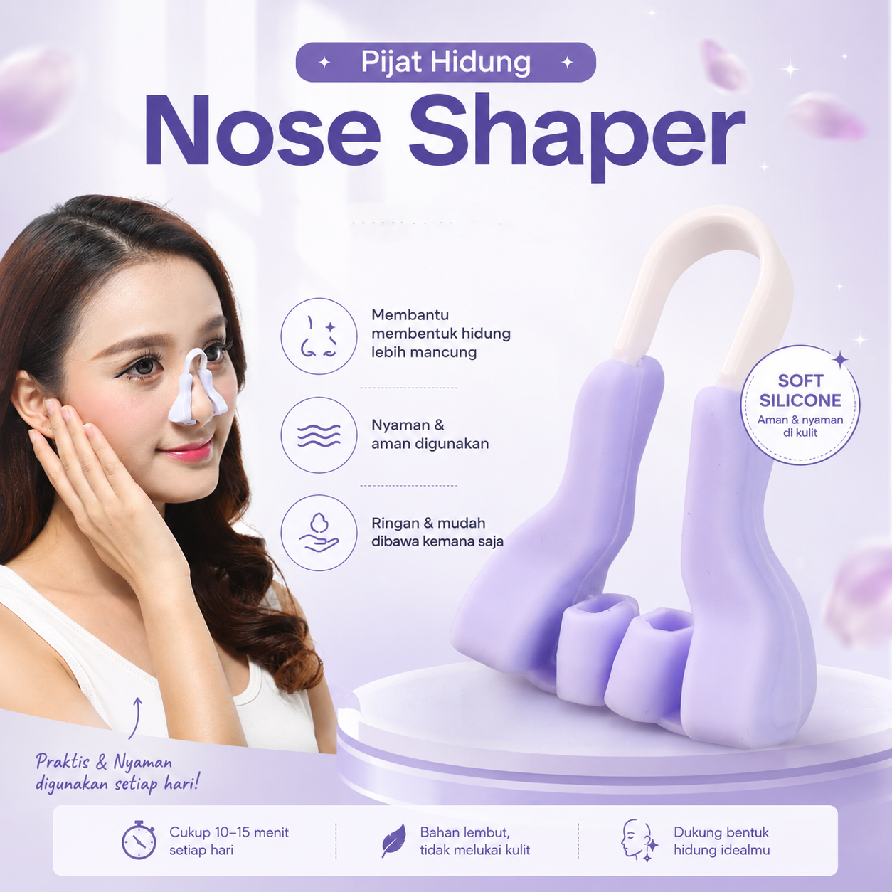 LANTHOME Pijat Hidung Magic Nose Shaper Clip Lifting - Lan10 Gambar produk LANTHOME Pijat Hidung Magic Nose Shaper Clip Lifting - Lan10 - Utama