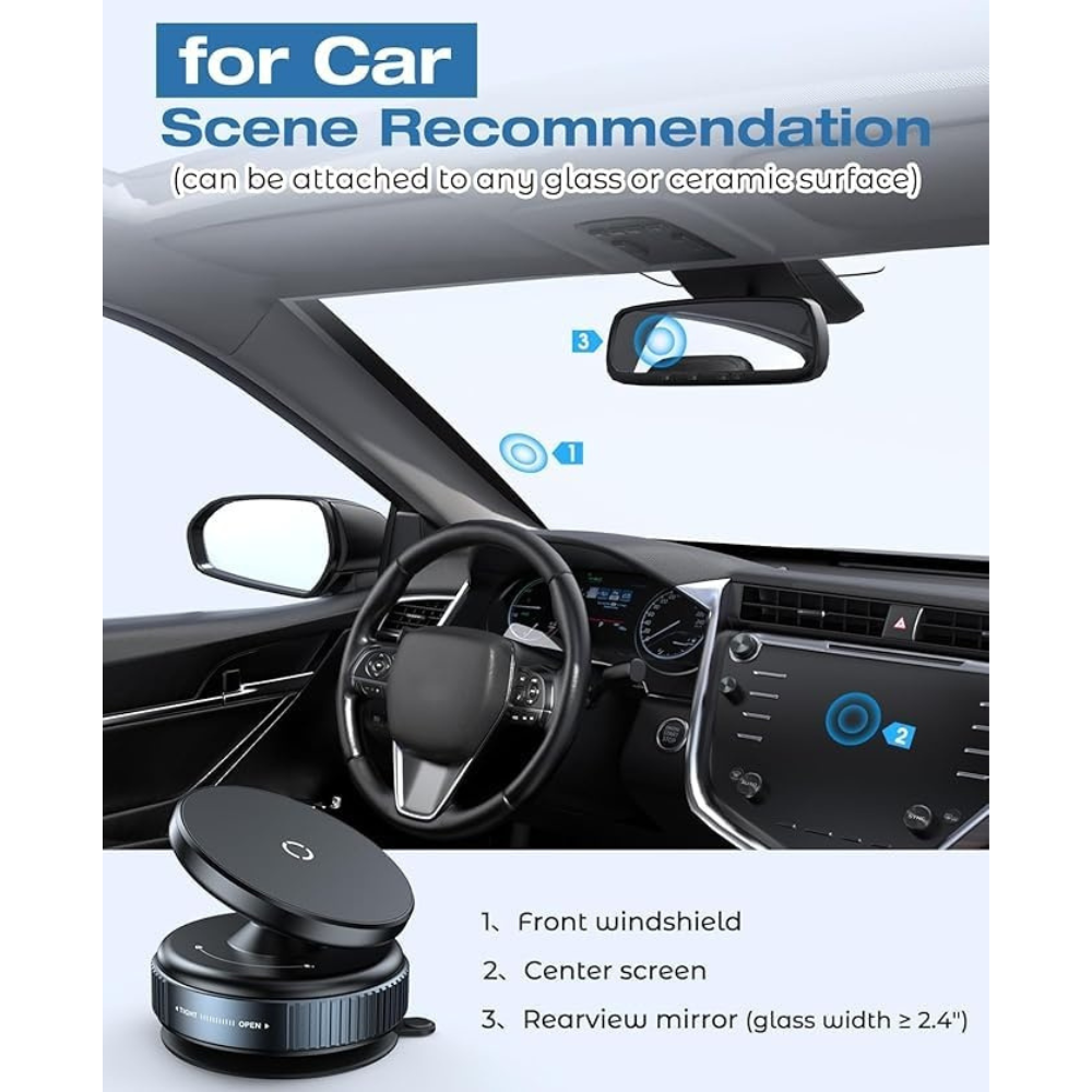 ORIVIC Holder HP Mobil Magnetic N52 Suction Cup Car Phone Holder - K009 Gambar produk ORIVIC Holder HP Mobil Magnetic N52 Suction Cup Car Phone Holder - K009 - 5