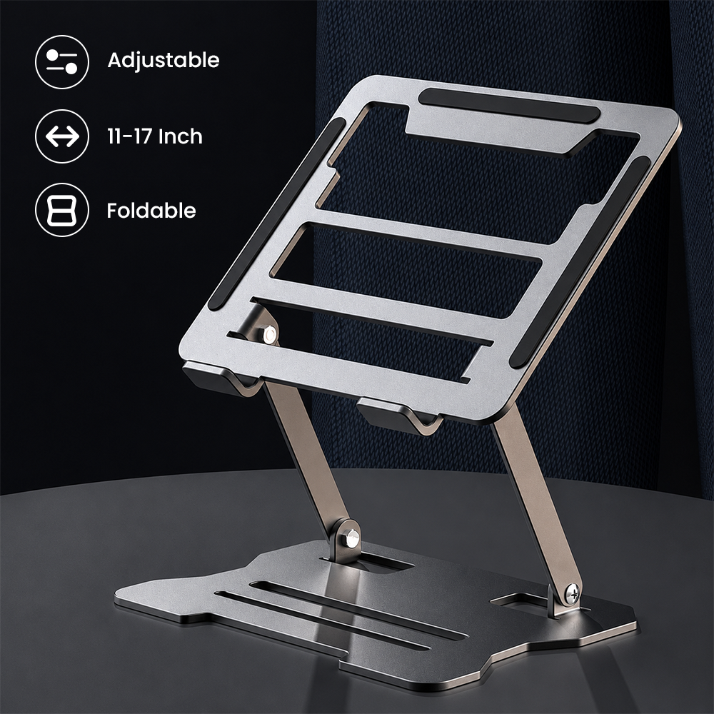 Dawadeslo Stand Laptop Carbon Steel Dudukan Holder Foldable Adjustable - N20 Gambar produk Dawadeslo Stand Laptop Carbon Steel Dudukan Holder Foldable Adjustable - N20 - Utama