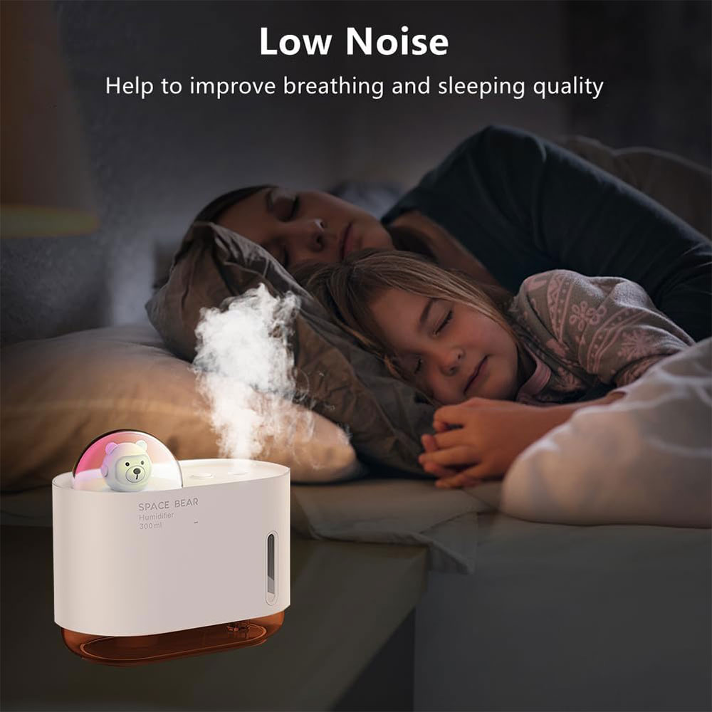 Fabo Air Humidifier Mini Ultrasonic Diffuser LED 7 Color 300ml - ABBP-M318 Gambar produk Fabo Air Humidifier Mini Ultrasonic Diffuser LED 7 Color 300ml - ABBP-M318 - 2