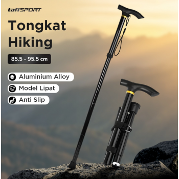 TaffSPORT Tongkat Hiking Lipat Trekking Pole Aluminium Alloy 95.5cm - Z4